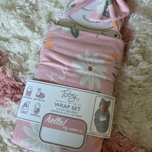 Newborn Swaddle and Headband Set
